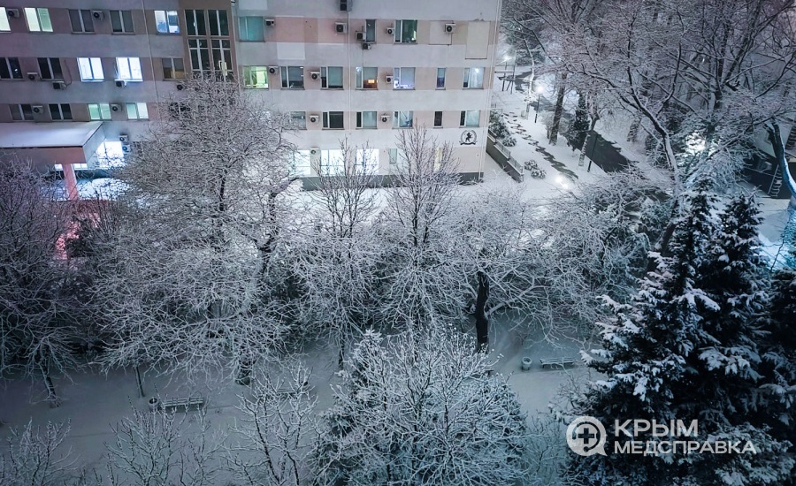 Первый снег в Севастополе